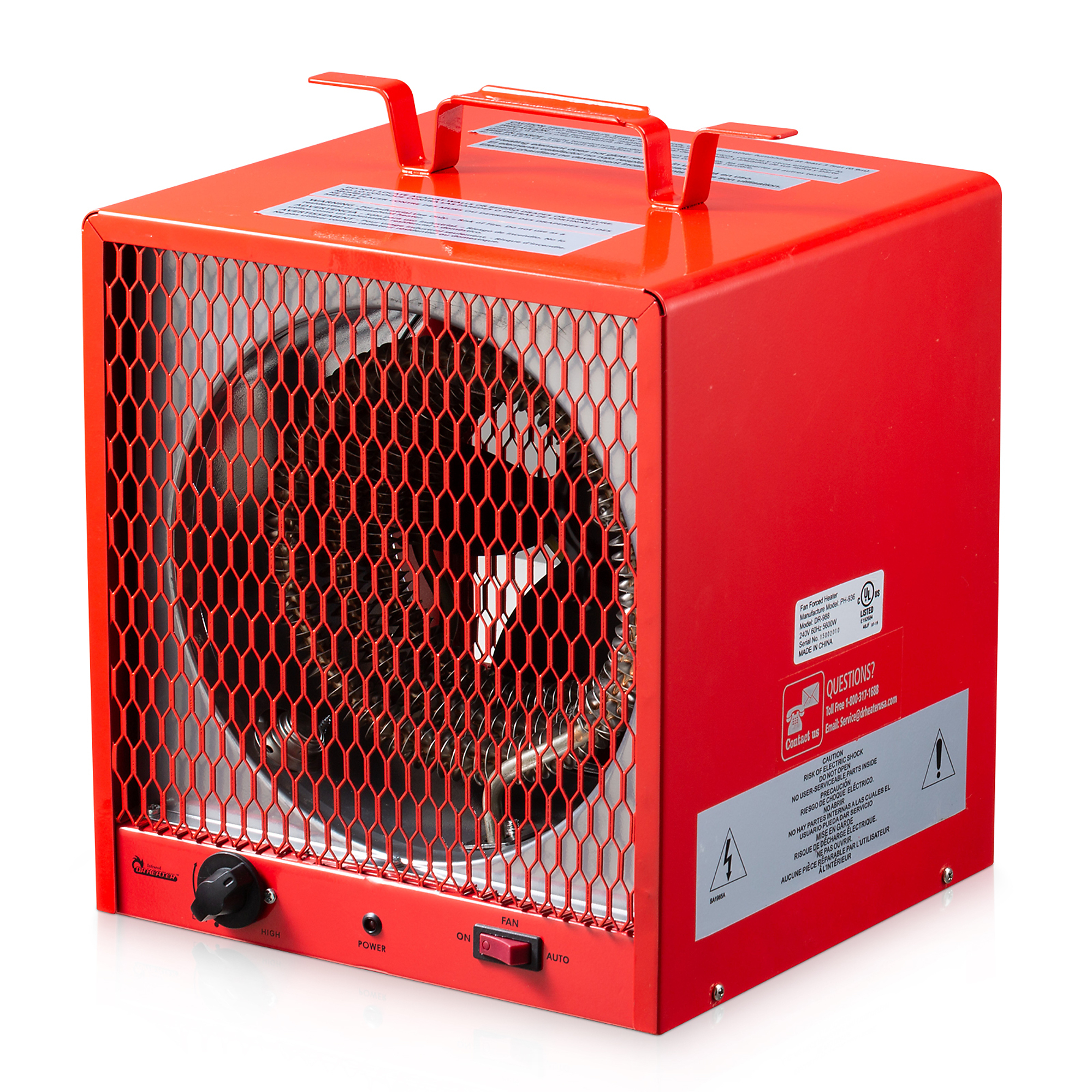 Dr. Infrared Heater Portable Industrial Forced Air Heater, 5600W, 19,110 BTUs, 600 sq. ft., Model# DR-988